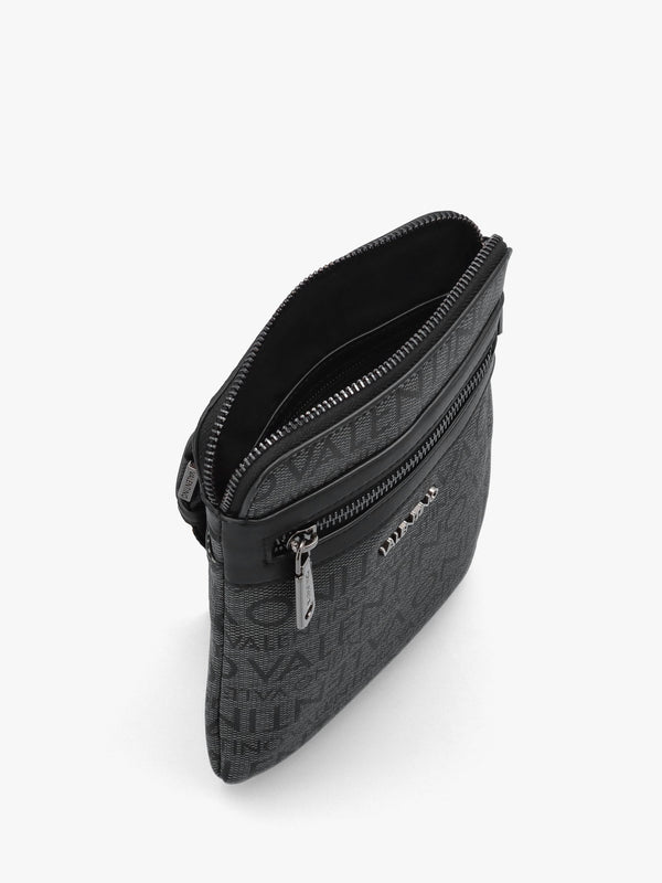 Men’s Billion Grigio Nero Logo Cross-Body Bag