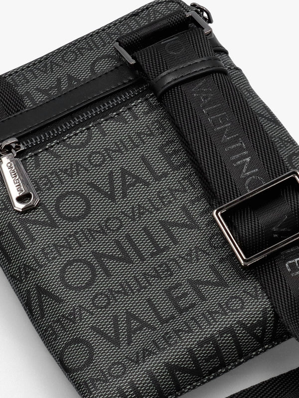 Men’s Billion Grigio Nero Logo Cross-Body Bag