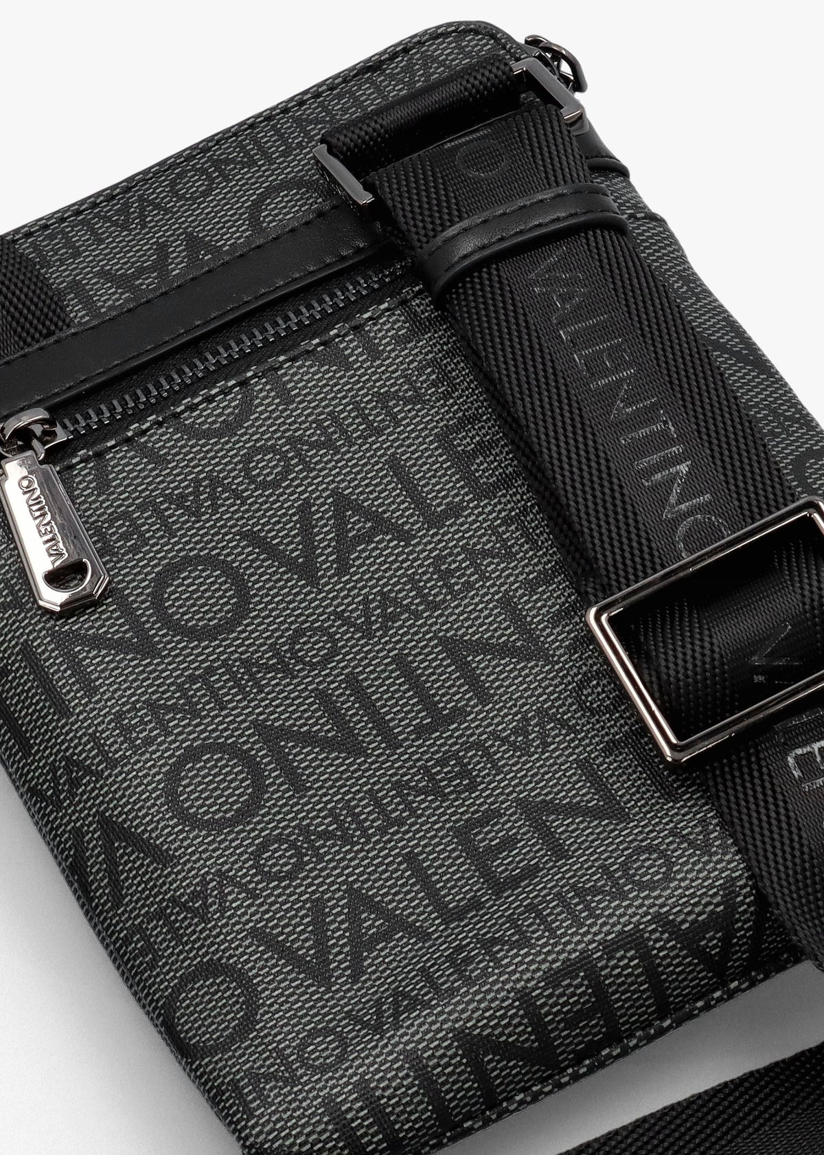 Men’s Billion Grigio Nero Logo Cross-Body Bag