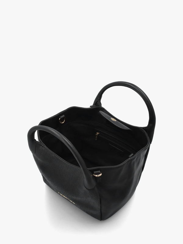Falak Nero Debossed Logo Shopper Bag