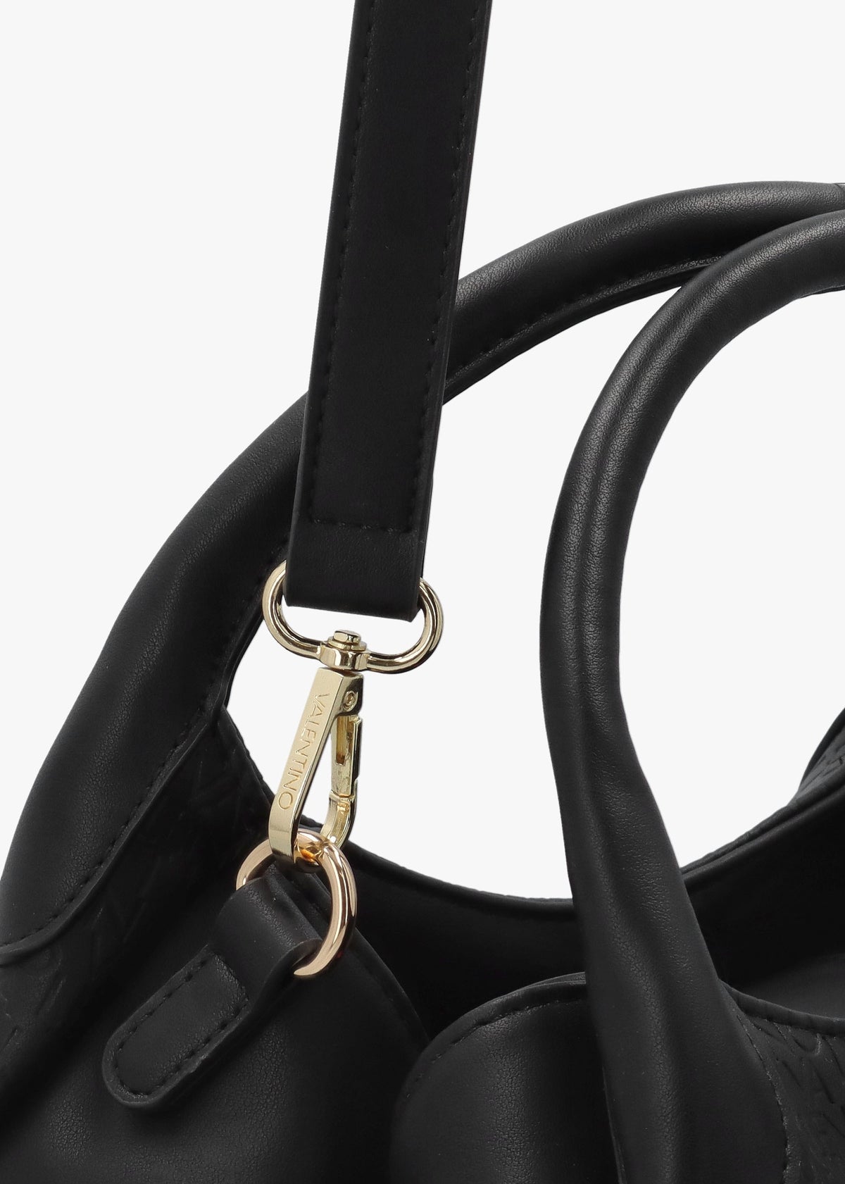 Falak Nero Debossed Logo Shopper Bag