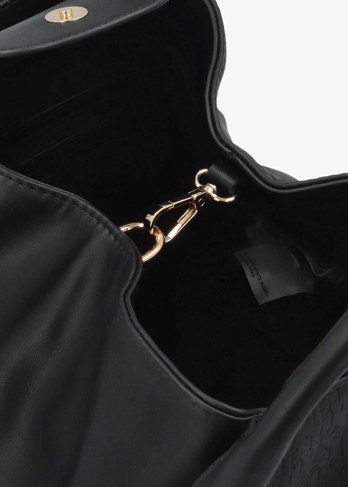 Falak Nero Debossed Logo Shopper Bag