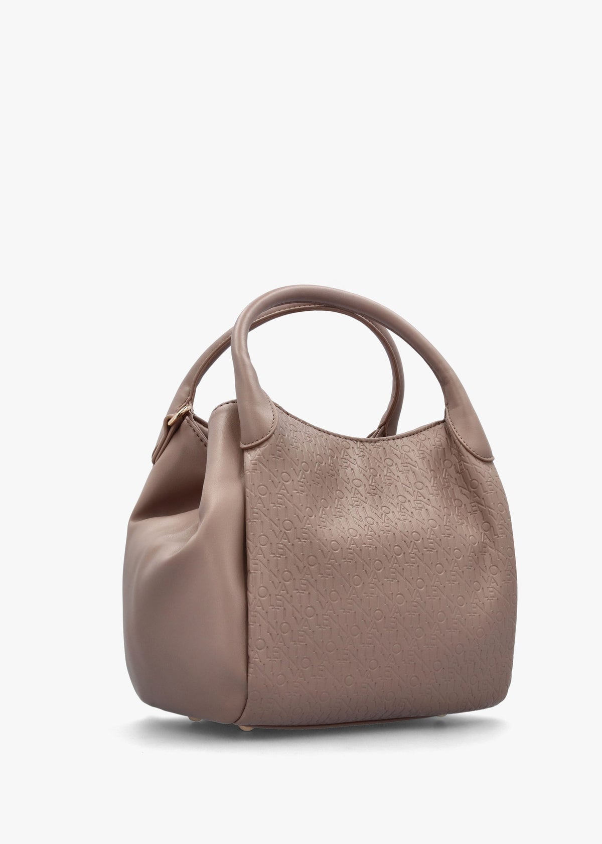 Falak Taupe Debossed Logo Shopper Bag