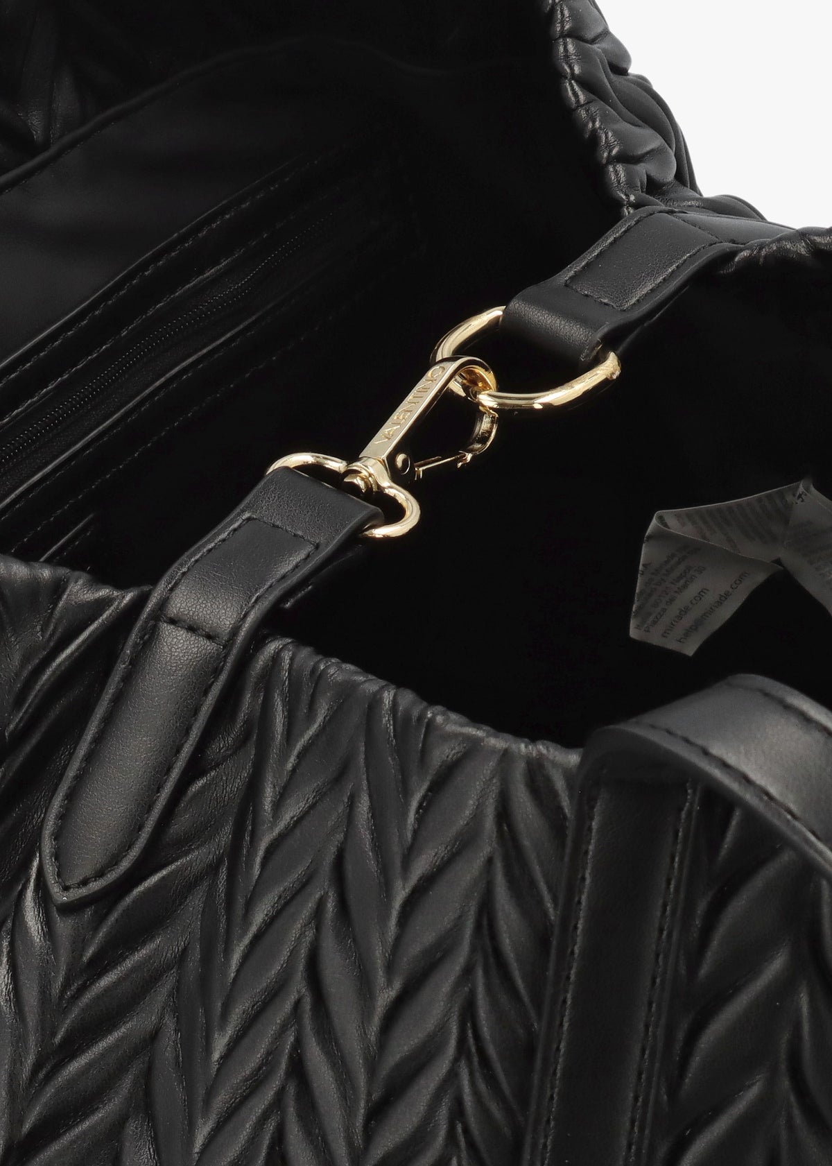 Fania Nero Quilted Chevron Shoulder Bag