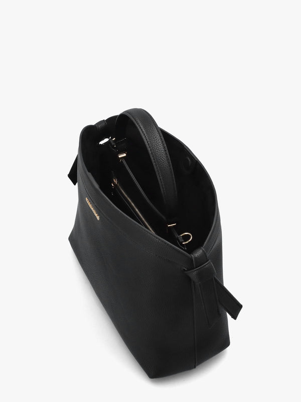 Femke Nero Structured Shopper Bag