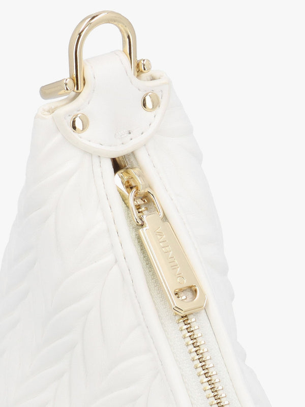 Fania Bianco Quilted Chevron Hobo Bag