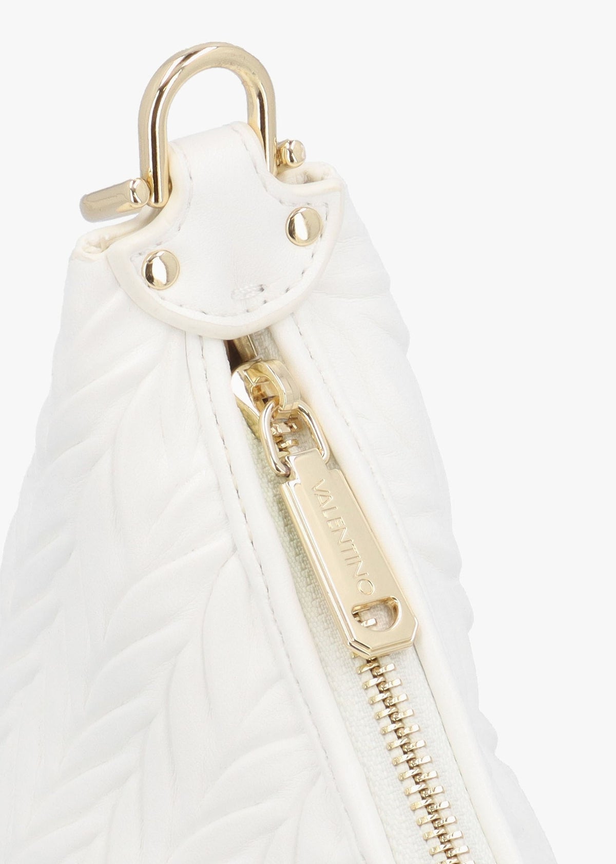Fania Bianco Quilted Chevron Hobo Bag