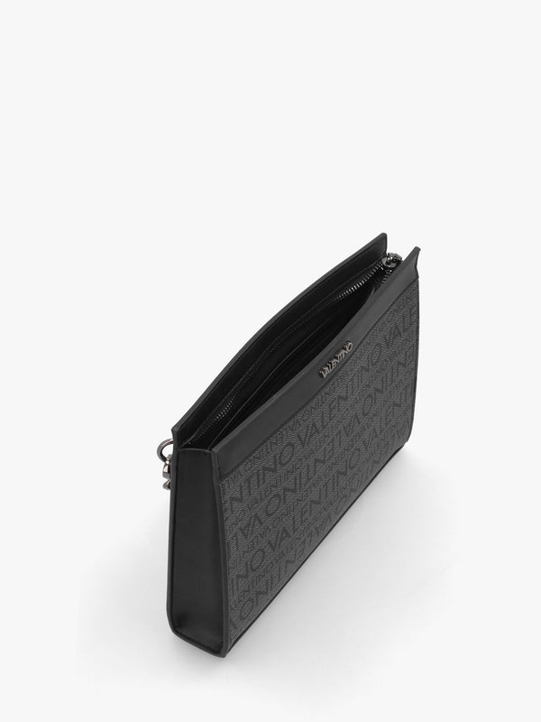 Men’s Billion Grigio Nero Logo Wash Bag