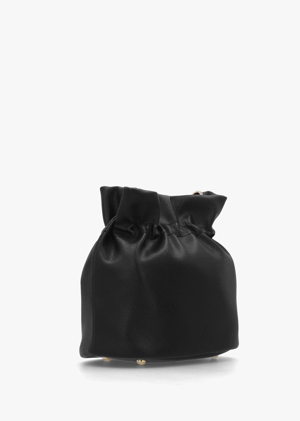 Fedora Nero Rouched Bucket Bag