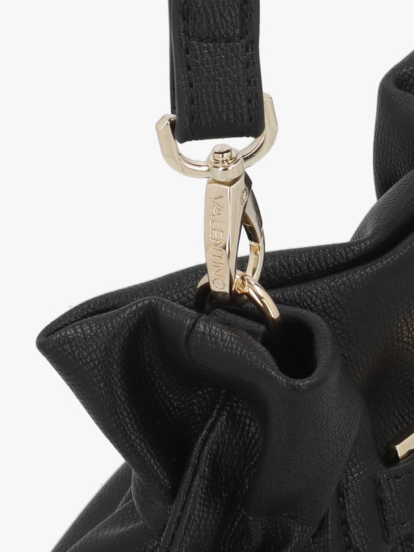 Fedora Nero Rouched Bucket Bag