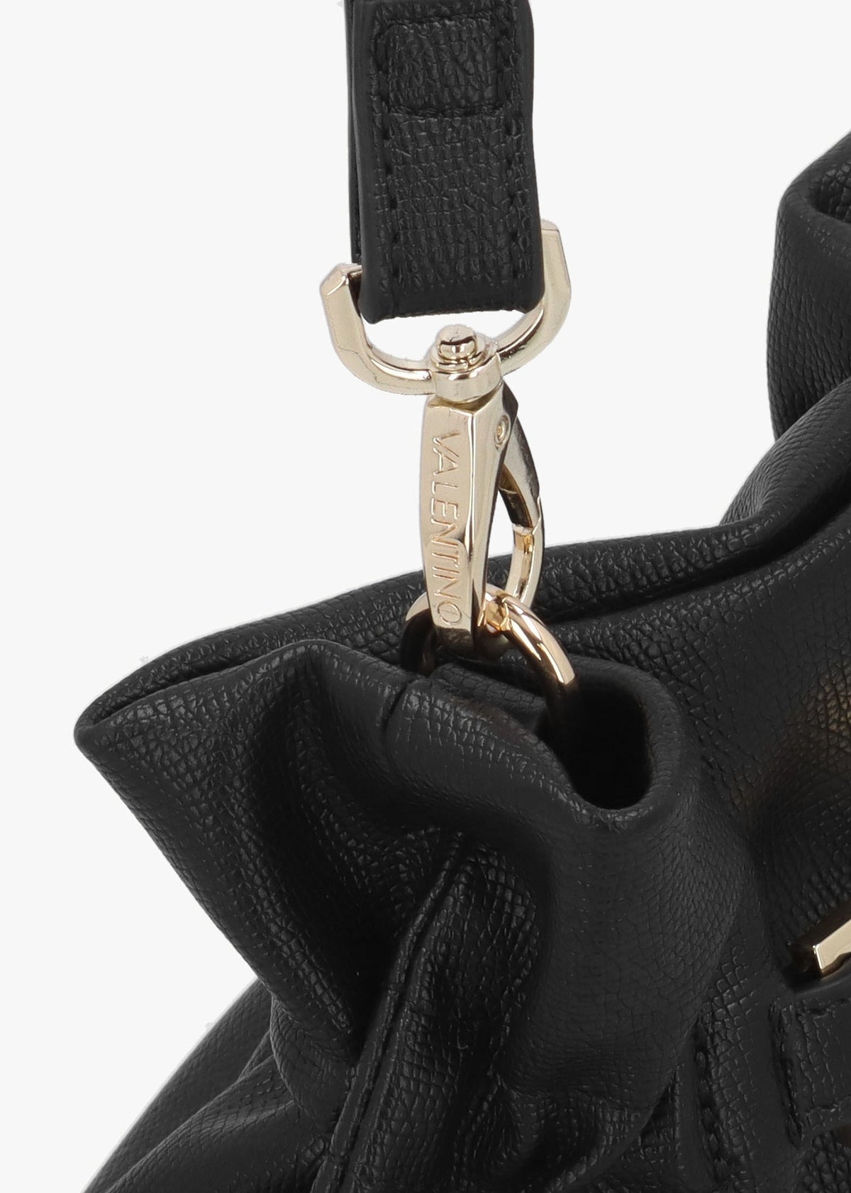 Fedora Nero Rouched Bucket Bag