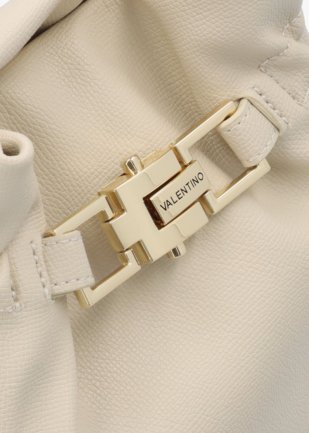 Fedora Ecru Rouched Bucket Bag
