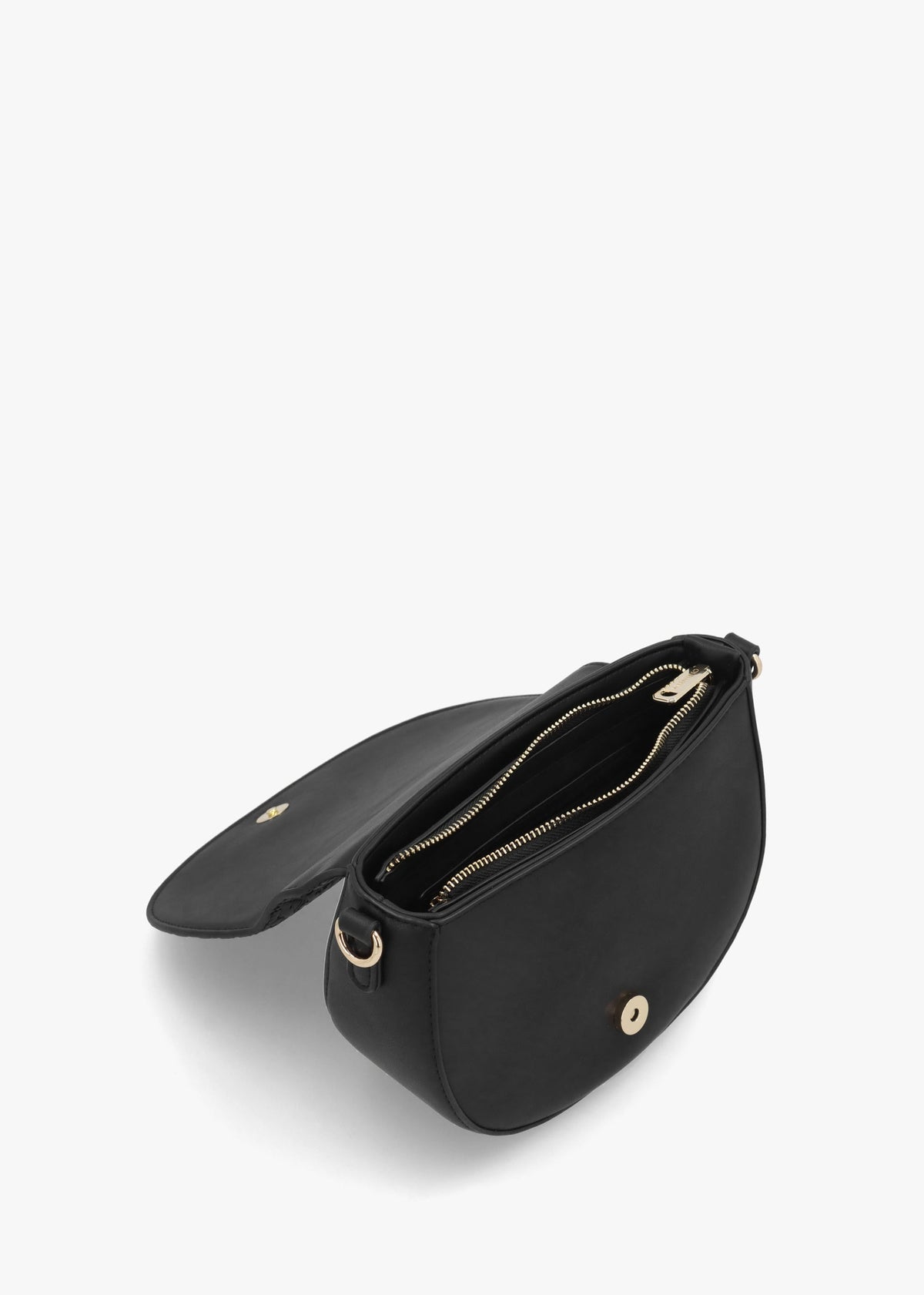 Falak Nero Debossed Logo Cross-Body Bag