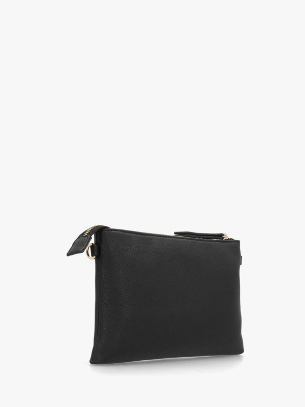 Foxy Nero Debossed Logo Pochette Bag