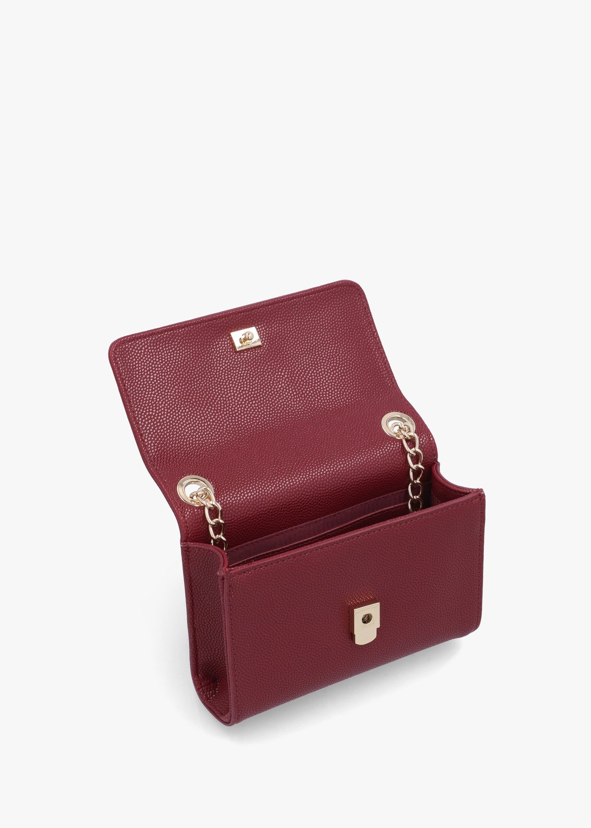 Divina Bordeaux Pebbled Shoulder Bag