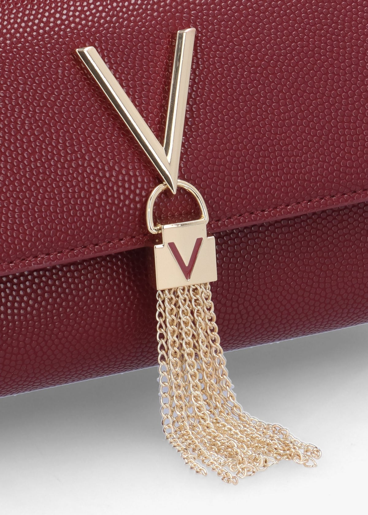 Divina Bordeaux Pebbled Shoulder Bag