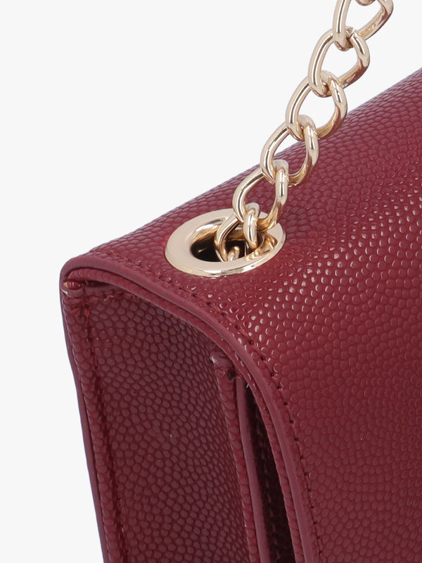 Divina Bordeaux Pebbled Shoulder Bag