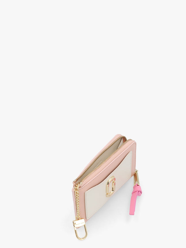 The Utility Snapshot Top Zip Rose Multi Leather Wallet