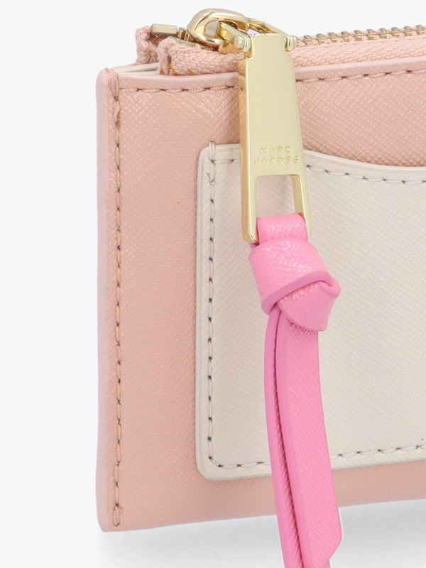 The Utility Snapshot Top Zip Rose Multi Leather Wallet