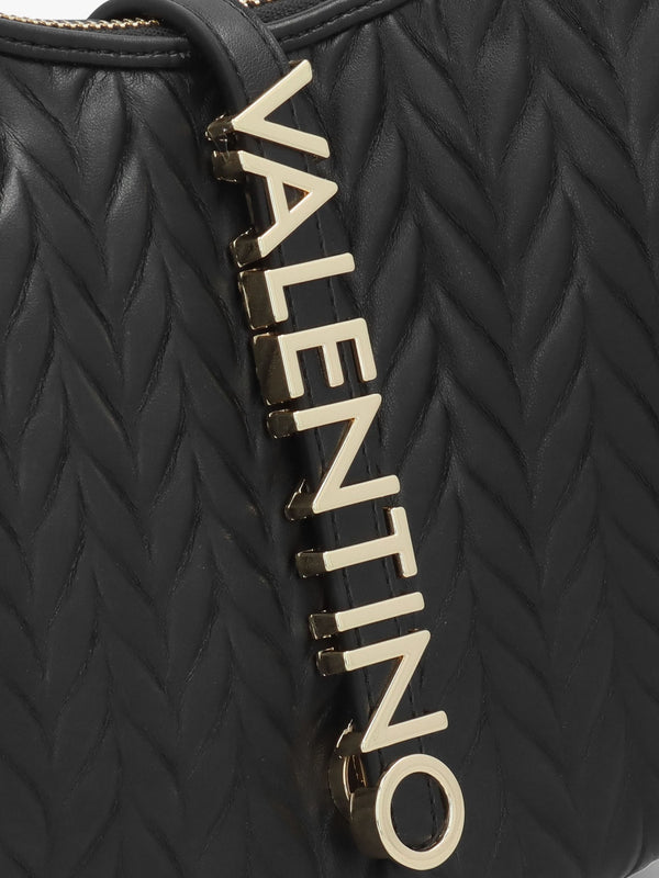 Fania Nero Quilted Chevron Hobo Bag