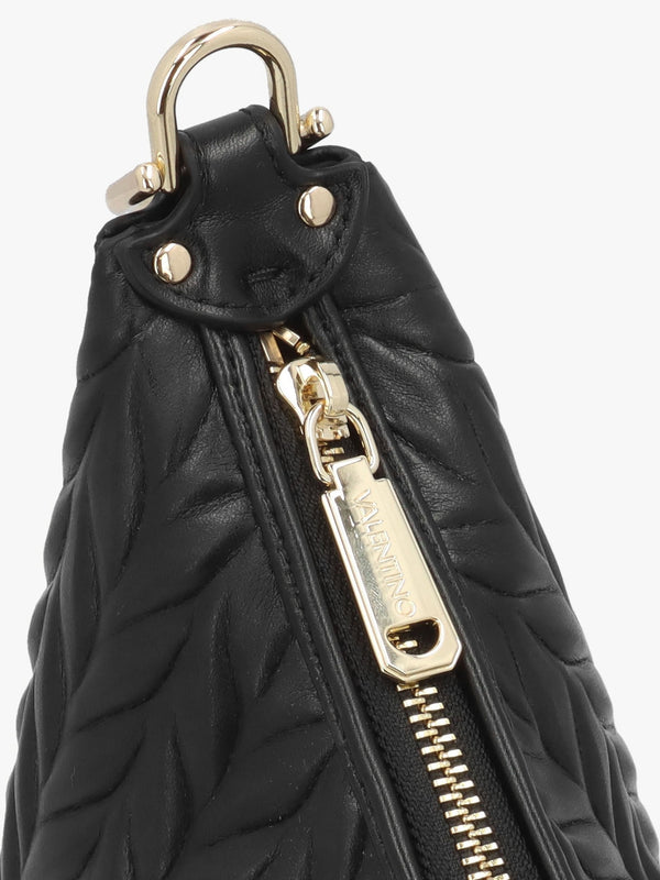 Fania Nero Quilted Chevron Hobo Bag