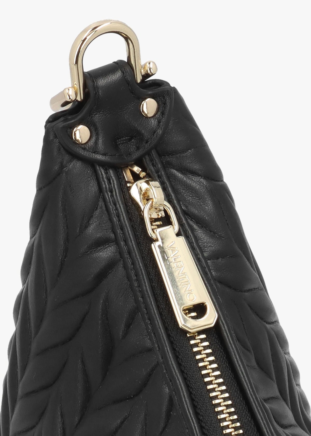 Fania Nero Quilted Chevron Hobo Bag