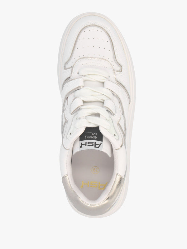 Match White Plantino Leather Chunky Flatform Trainers