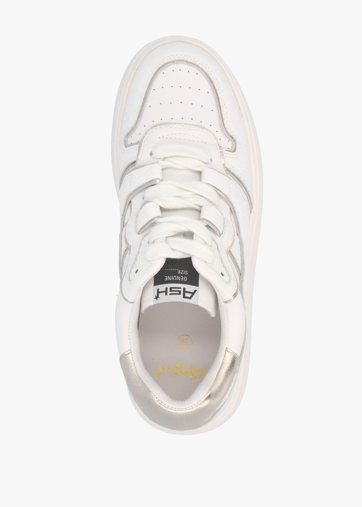 Match White Plantino Leather Chunky Flatform Trainers