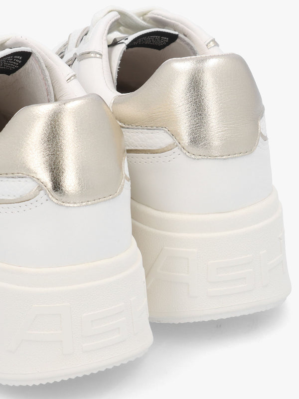 Match White Plantino Leather Chunky Flatform Trainers