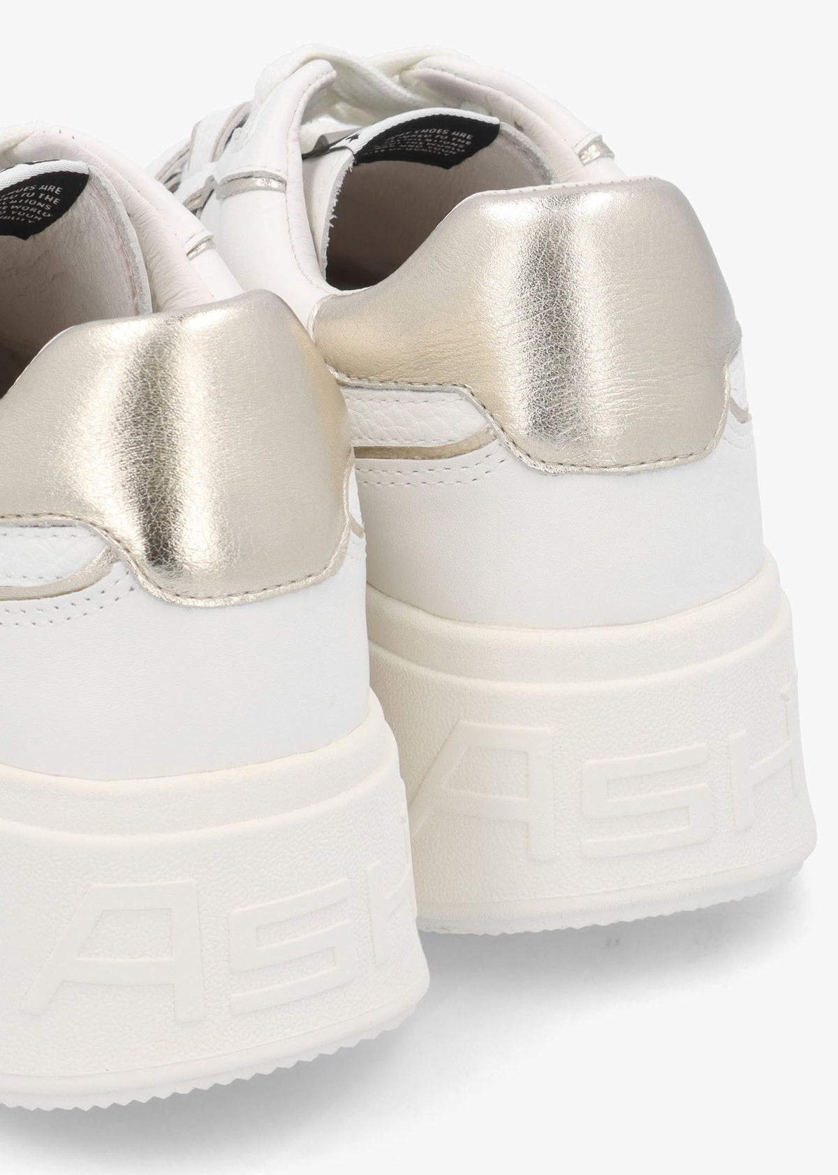 Match White Plantino Leather Chunky Flatform Trainers