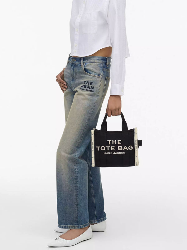The Jacquard Small Black Tote Bag