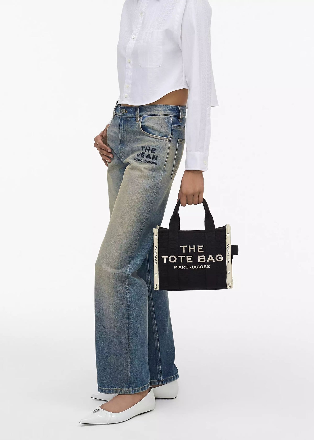 The Jacquard Small Black Tote Bag