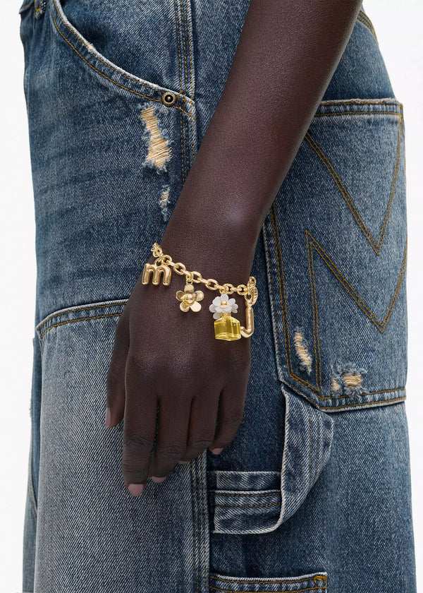 Daisy Charm Gold Bracelet
