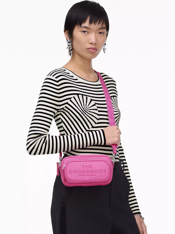 The Leather Bow Pink Crossbody Bag
