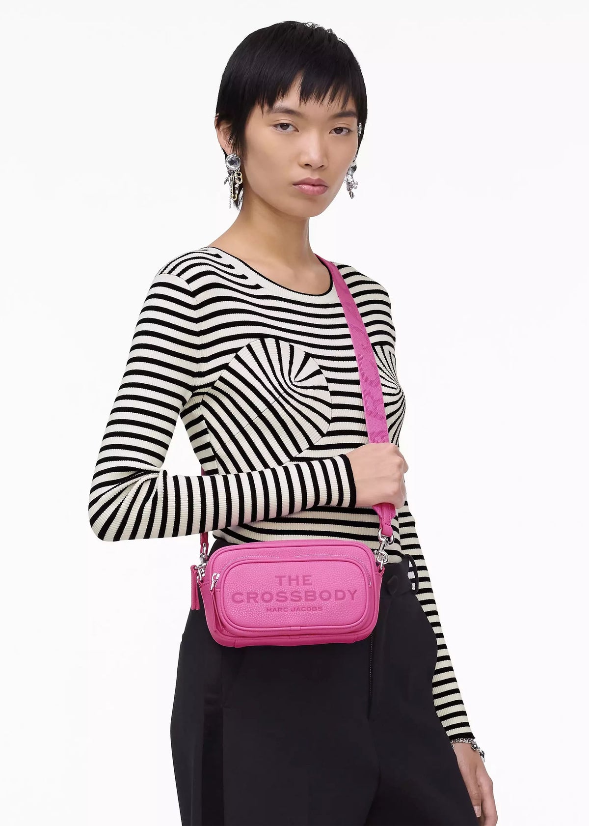 The Leather Bow Pink Crossbody Bag