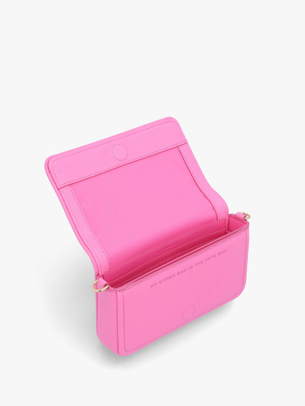 The Leather Mini Bow Pink Cross-Body Bag
