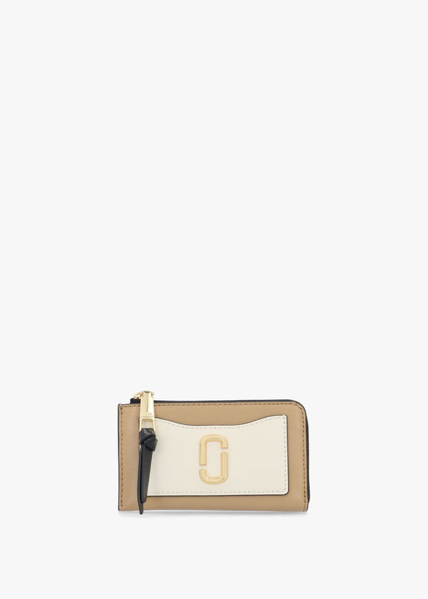 The Utility Snapshot Top Zip Camel Multi Leather Wallet