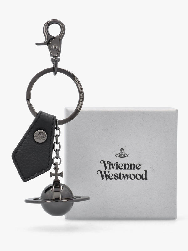3D Orb Gunmetal Tone Keyring
