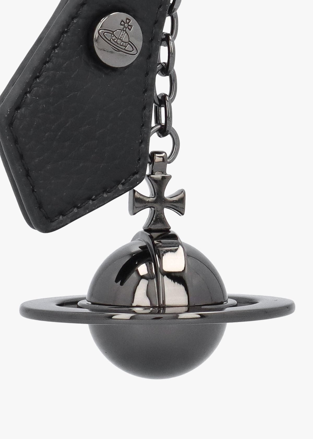 3D Orb Gunmetal Tone Keyring