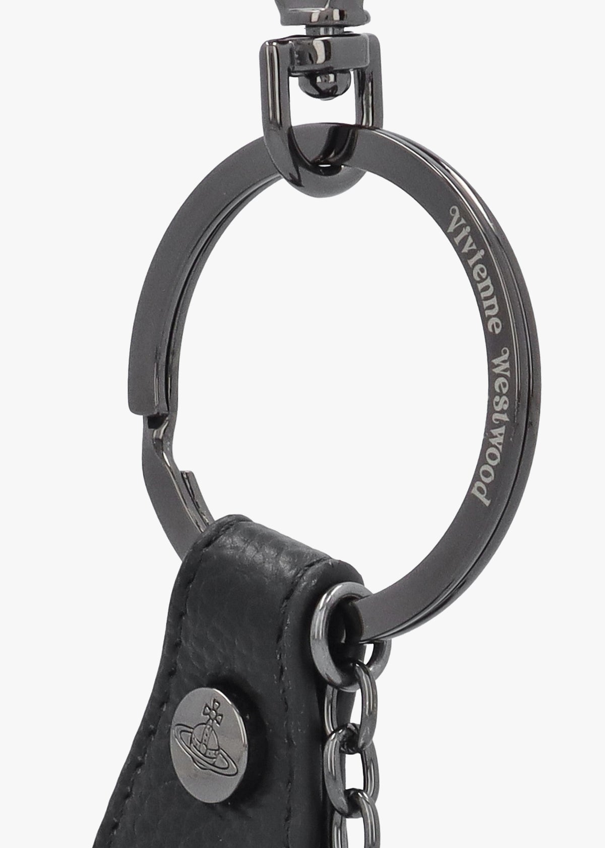 3D Orb Gunmetal Tone Keyring