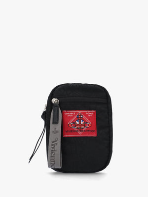Men’s Matthew Mini Black Jacquard Cross-Body Bag