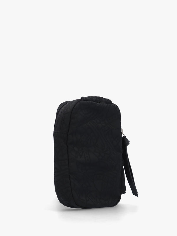 Men’s Matthew Mini Black Jacquard Cross-Body Bag