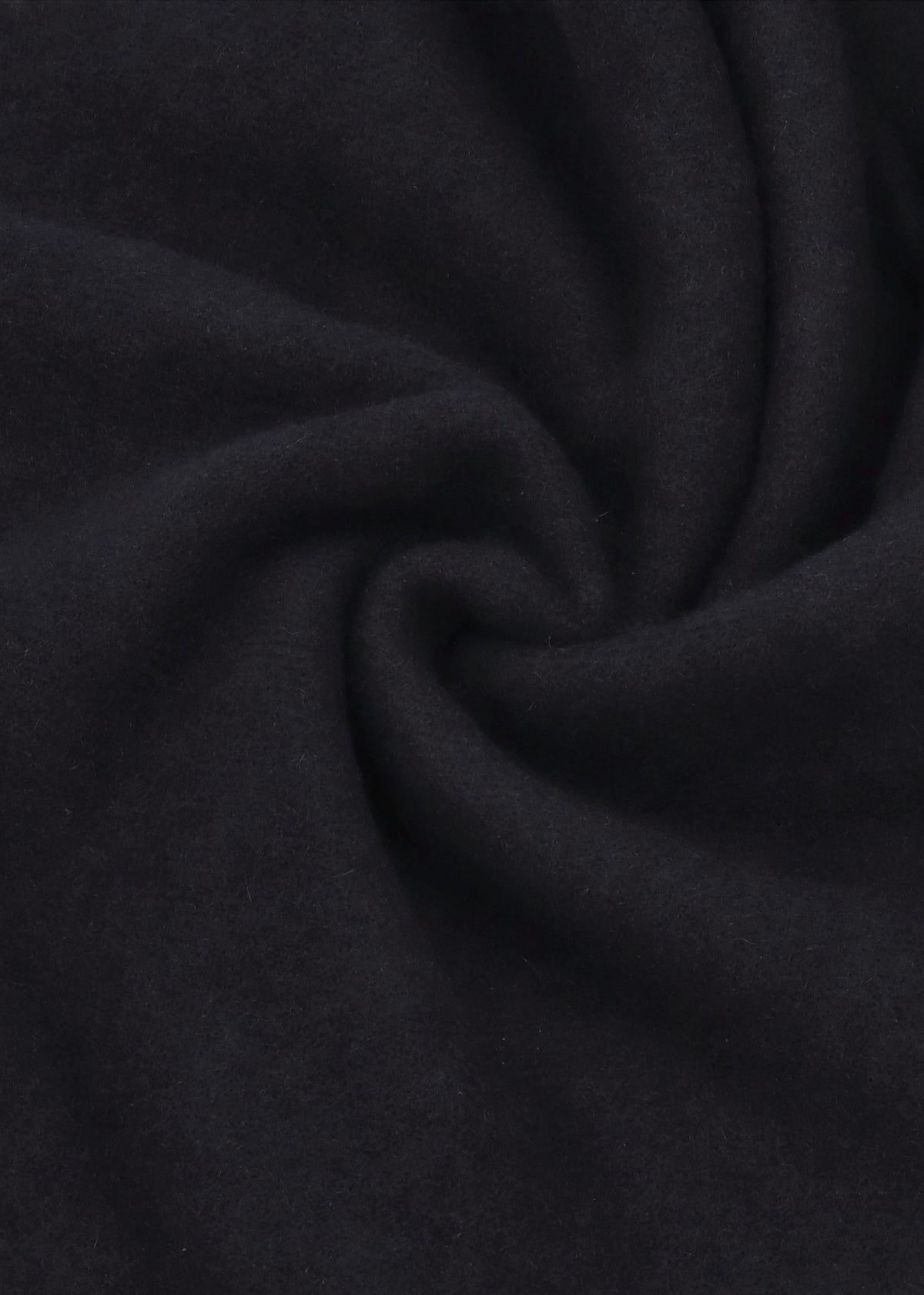 Unisex Embroidered Navy Wool Scarf