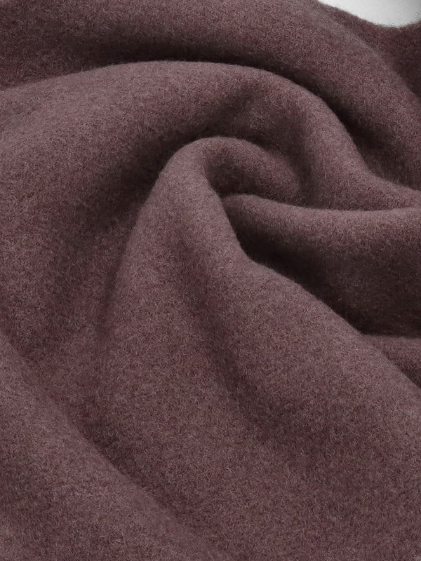 Unisex Embroidered Brown Wool Scarf
