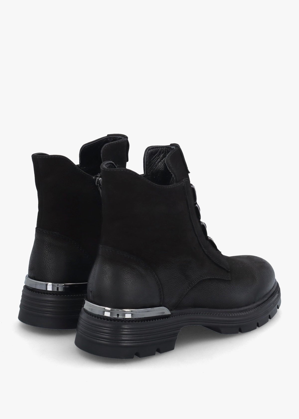 Velar Black Nubuck Elastic Front Ankle Boots
