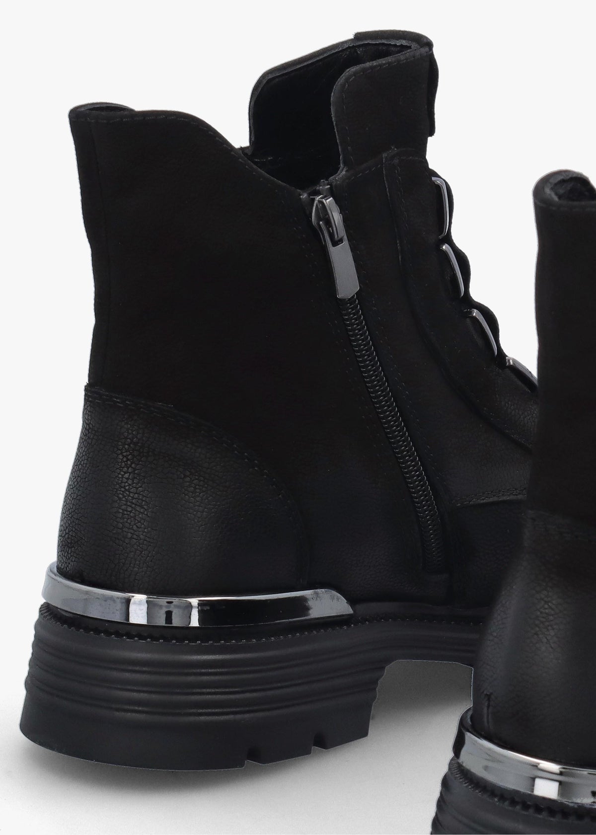 Velar Black Nubuck Elastic Front Ankle Boots