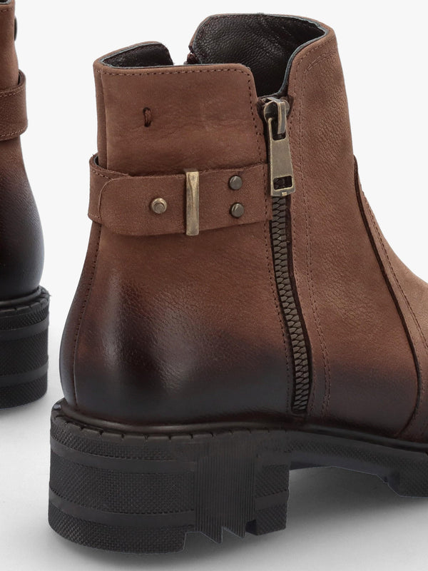 Voluptas Tan Nubuck Ankle Boots