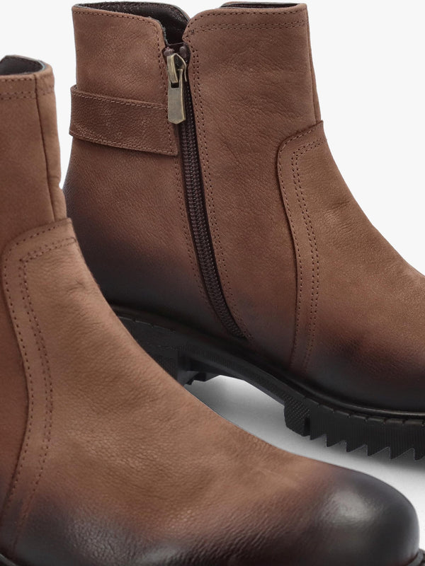 Voluptas Tan Nubuck Ankle Boots