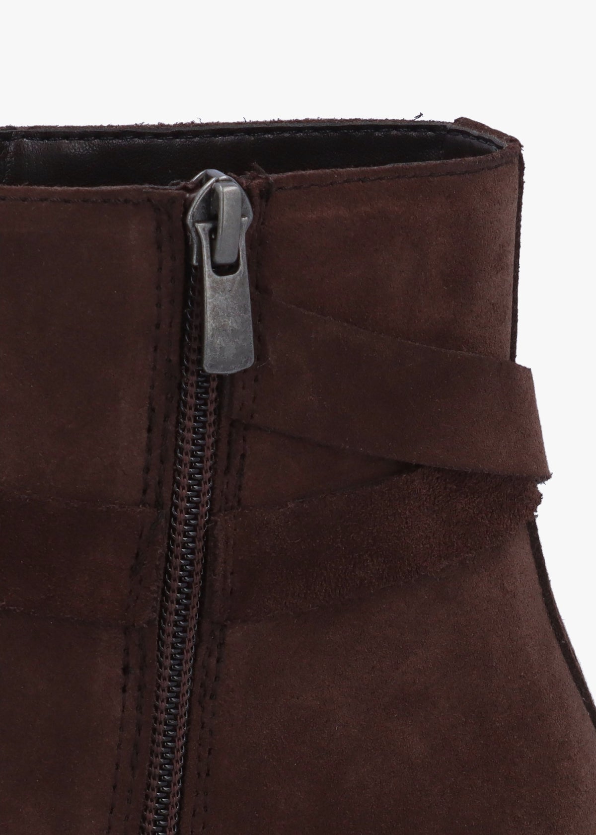 Itrim Brown Suede Block Heel Ankle Boots