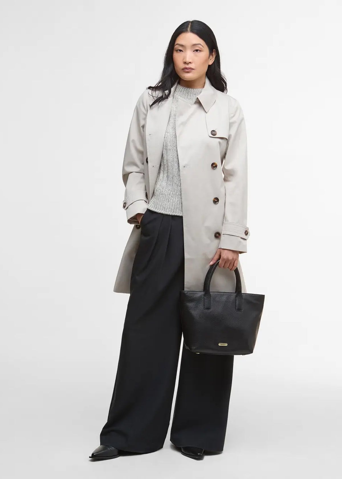 Birch Black Leather Tote Bag